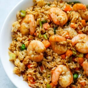 Chilli prawns & Veg Fried Rice