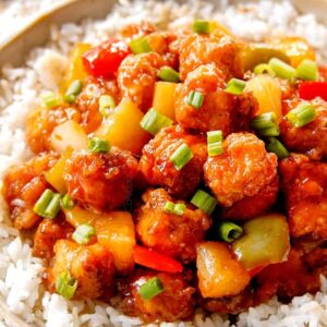 Sweet & Sour Chicken with Veg Fried Rice