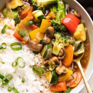 Vegatable Rendang with Steamed Rice